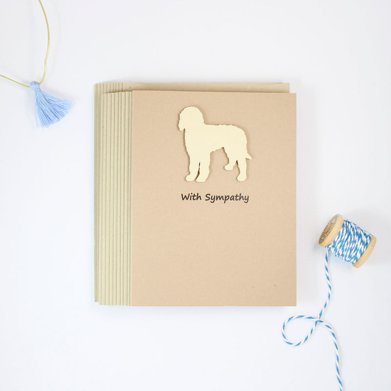 Goldendoodle Sympathy Card | 10 Pack or Single Card | Labradoodle Greeting Cards | Choose Inside