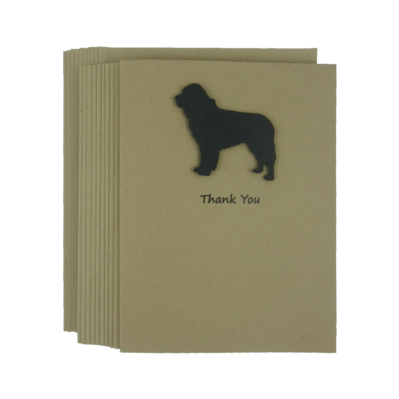Newfoundland Dog Thank You Card 10 Pack or Single Card Dog Greeting Cards Dog Thank You Cards - Embellish by Jackie