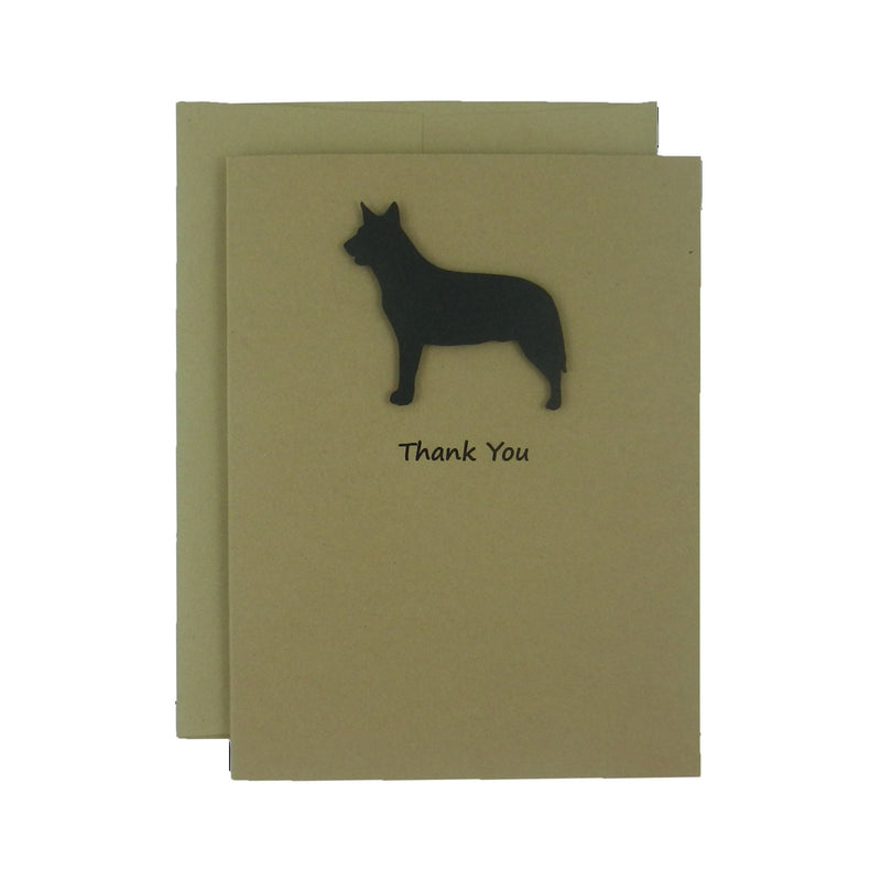 Australian Cattle Dog Thank You Card 10 Pack or Single Card Dog Greeting Cards Dog Thank You Card - Embellish by Jackie