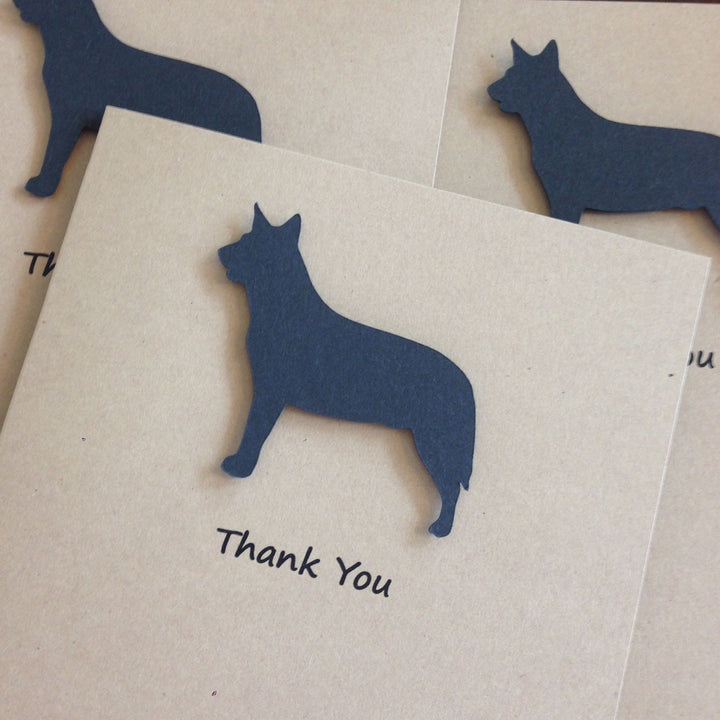 Australian Cattle Dog Thank You Card 10 Pack or Single Card Dog Greeting Cards Dog Thank You Card - Embellish by Jackie