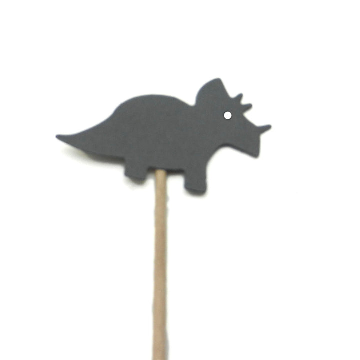 Triceratops Set of 12 Cupcake Toppers Dinosaur Cupcake Topper Birthday Dinosaur Topper Dinosaur Party Dinosaur Decor Dinosaur Cake Topper - Embellish by Jackie