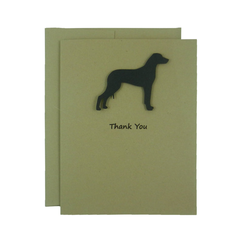 Rhodesian Ridgeback Thank You Cards - Handmade Black Dog Kraft Thank You Note Cards - Embellish by Jackie