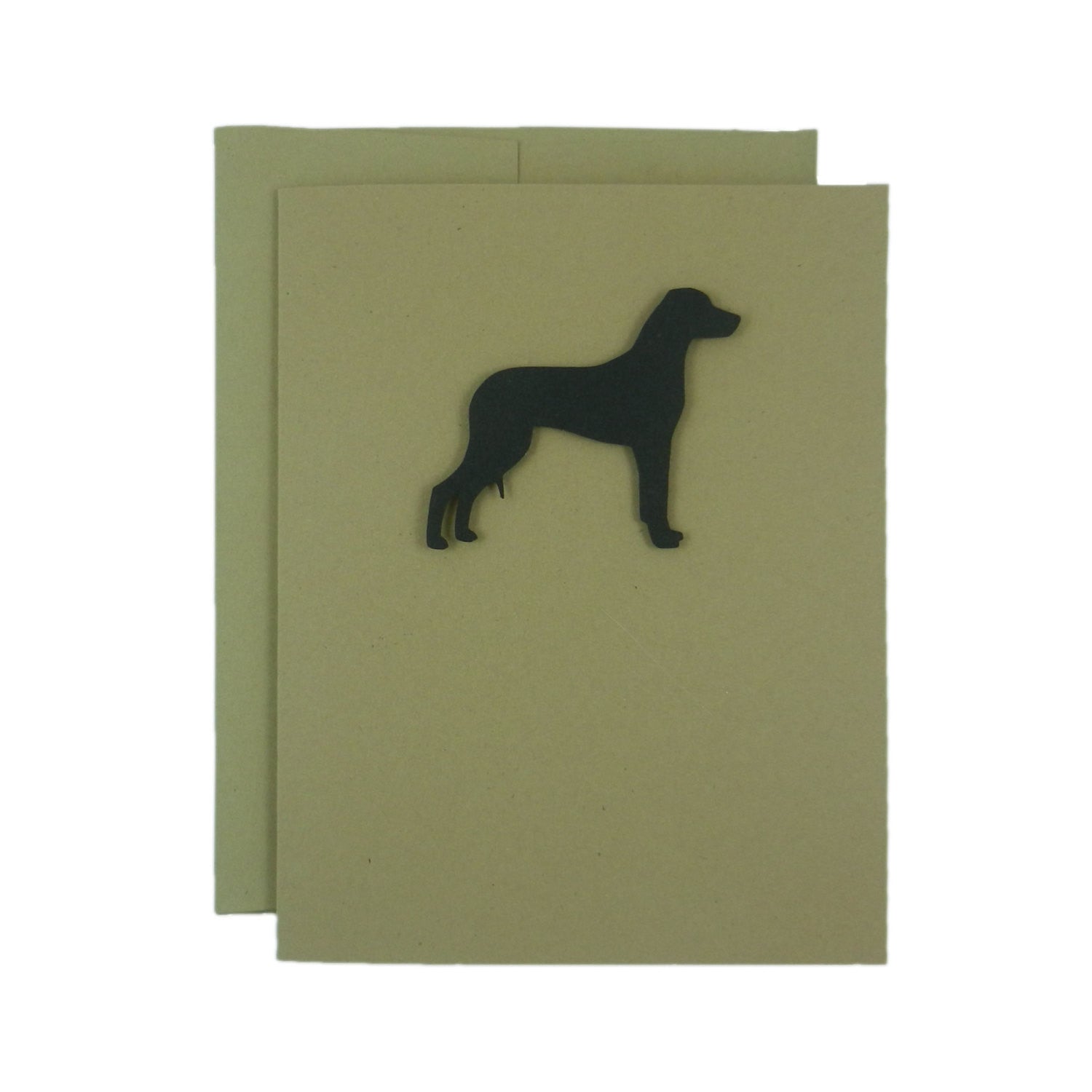 Rhodesian Ridgeback Blank Cards - Handmade Black Dog Kraft Note Cards ...