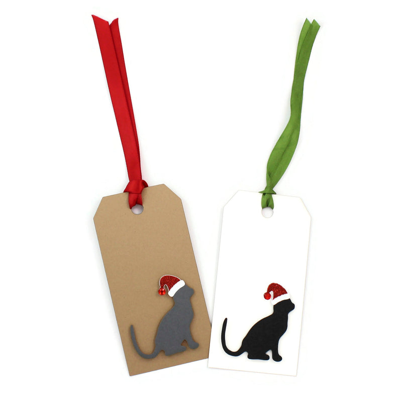 Christmas Pups Gift Tags with Ribbon - Christmas Puns - Holiday