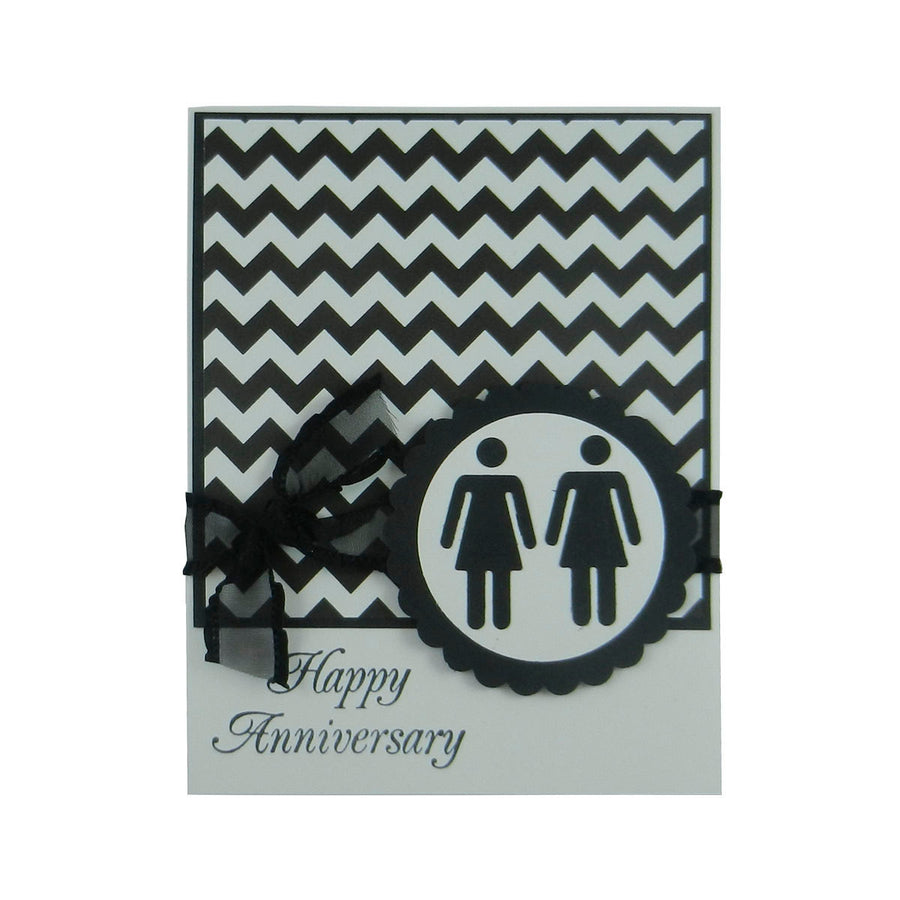 Chevron Anniversary Card Anniversary Card Lesbian Anniversary Card same Sex Card Gay - Embellish by Jackie