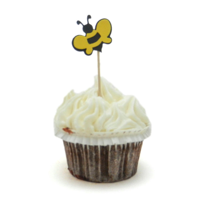Bee Cupcake Topper - Set of 12 - Handmade Bee Cupcake Toppers - Bee Party Decorations - Embellish by Jackie