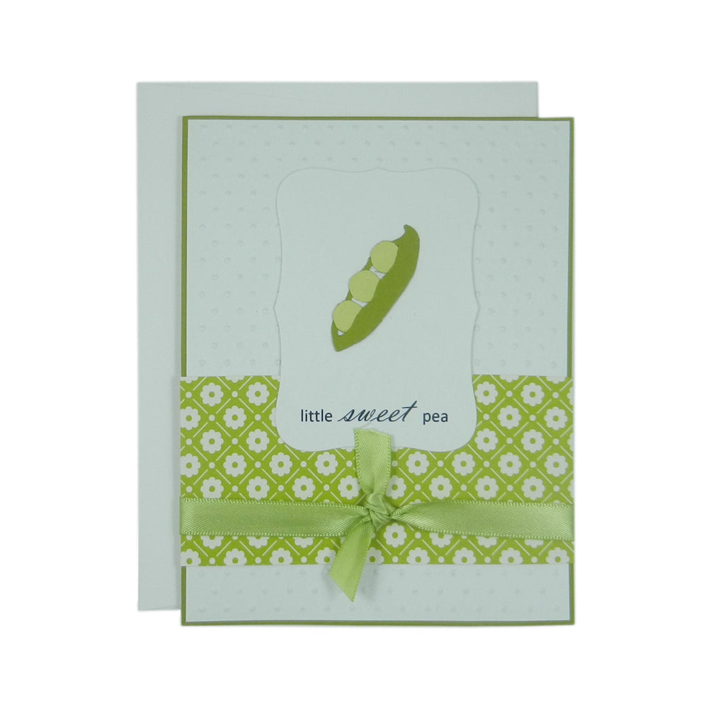 Sweet Pea New Baby Card New Baby Greeting Card Sweet Pea Baby Shower Card Baby - Embellish by Jackie