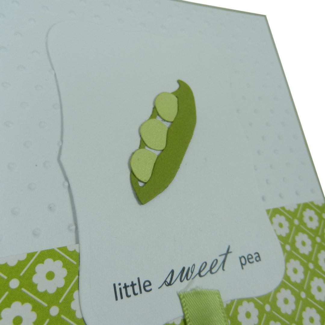 Sweet Pea New Baby Card New Baby Greeting Card Sweet Pea Baby Shower Card Baby - Embellish by Jackie