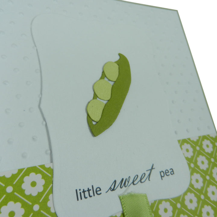 Sweet Pea New Baby Card New Baby Greeting Card Sweet Pea Baby Shower Card Baby - Embellish by Jackie