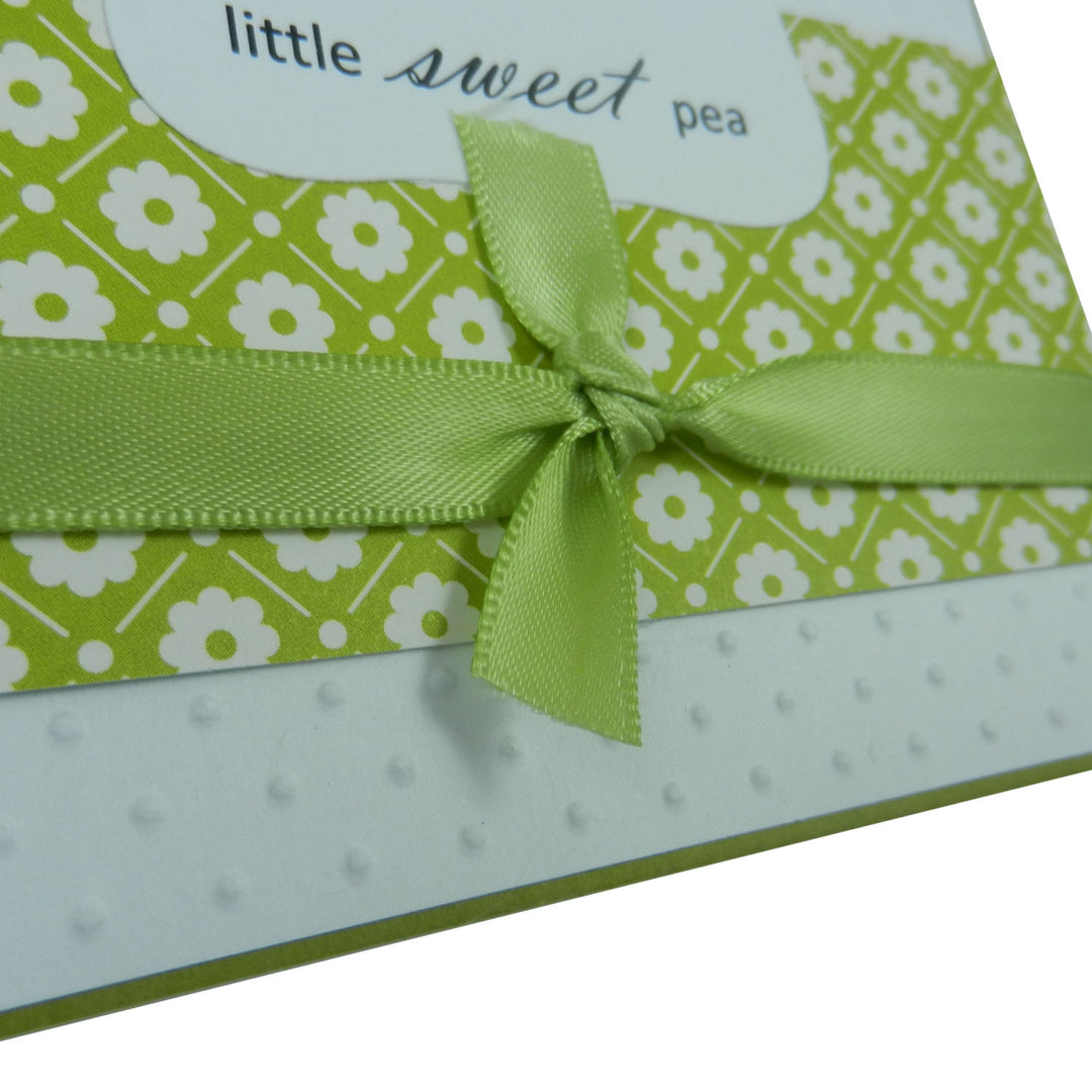 Sweet Pea New Baby Card New Baby Greeting Card Sweet Pea Baby Shower Card Baby - Embellish by Jackie