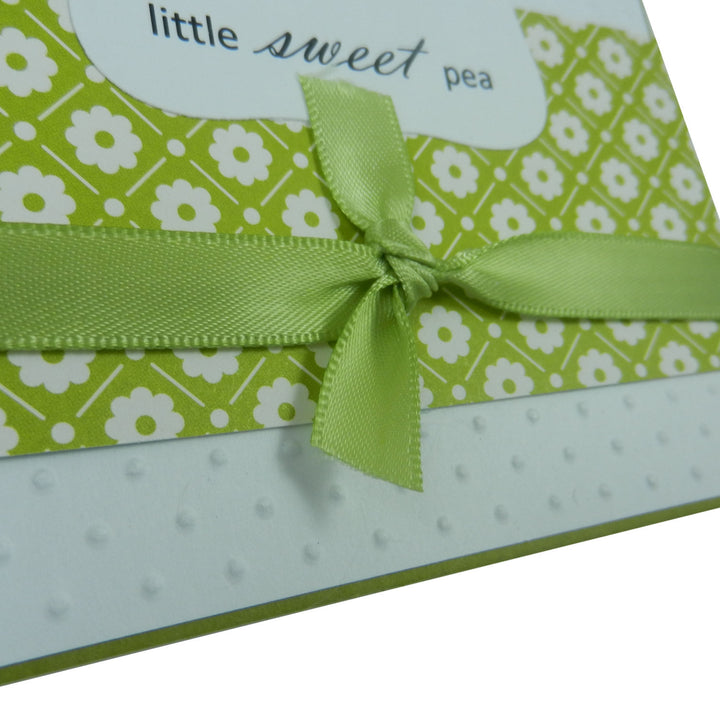 Sweet Pea New Baby Card New Baby Greeting Card Sweet Pea Baby Shower Card Baby - Embellish by Jackie