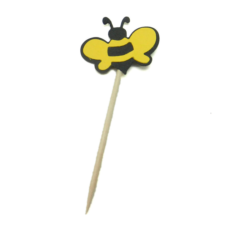 Bee Cupcake Topper - Set of 12 - Handmade Bee Cupcake Toppers - Bee Party Decorations - Embellish by Jackie